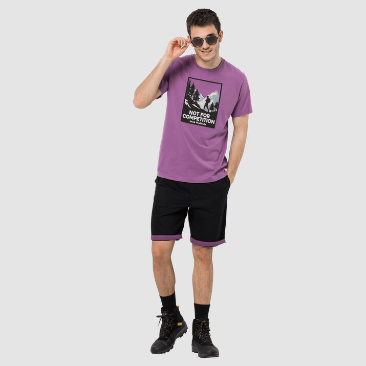 Jack Wolfskin Mens Not For Competition T-shirt Purple 157283CGA